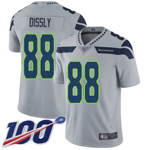 Seattle Seahawks Limited Grey Men Will Dissly Alternate Jersey NFL Football #88 100th Season Vapor Untouchable